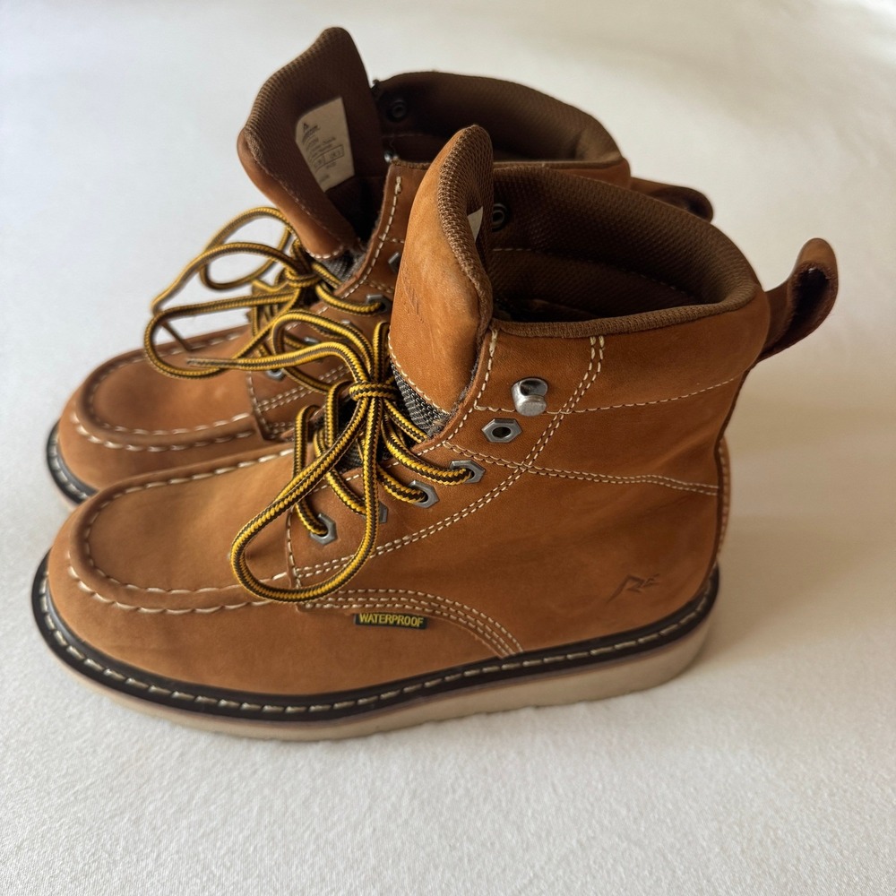 Ridgecut Women Soft Moc Toe Contractor Work Boots YWF2204 7.5 Waterproof Leather